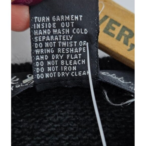 VTG New Work in Progress Black Sweater Womens 22/24 Silk Angora Lambswool Bow - Picture 5 of 6